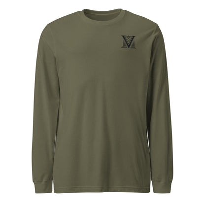 Men's - Black Virtus Logo Long Sleeve Shirt