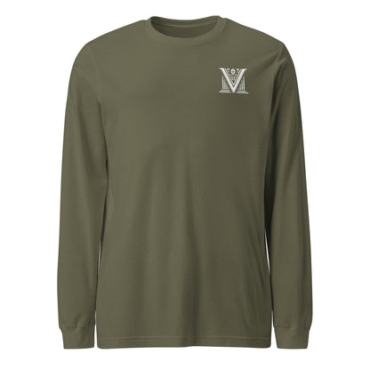 Men's - White Virtus Logo Long Sleeve Shirt