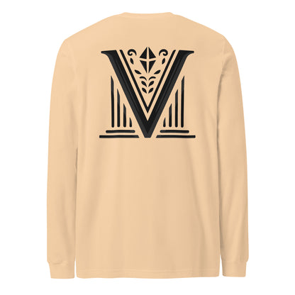 Men's - Black Virtus Logo Long Sleeve Shirt