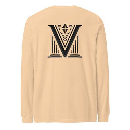 Men's - Black Virtus Logo Long Sleeve Shirt