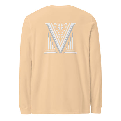 Men's - White Virtus Logo Long Sleeve Shirt