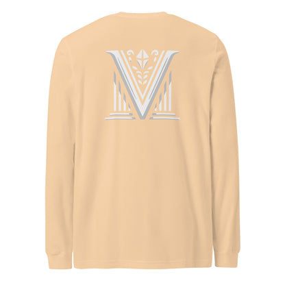 Men's - White Virtus Logo Long Sleeve Shirt