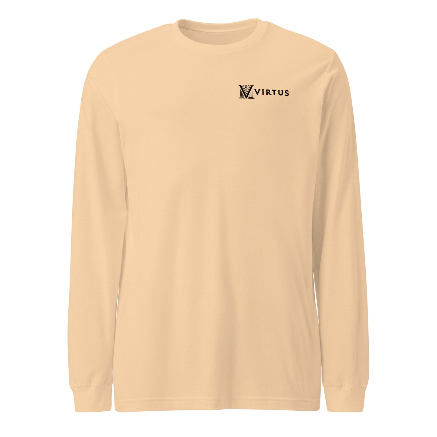 Men's - Black Virtus Logo Long Sleeve Shirt