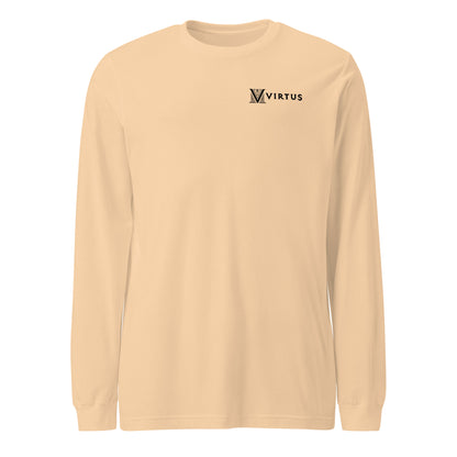 Men's - Black Virtus Logo Long Sleeve Shirt