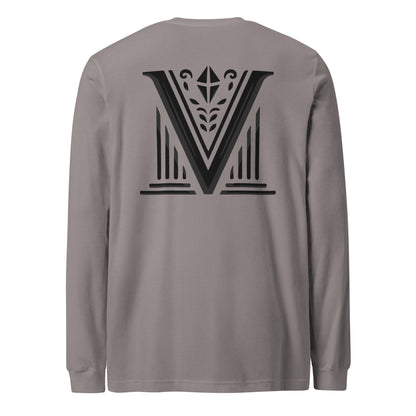 Men's - Black Virtus Logo Long Sleeve Shirt