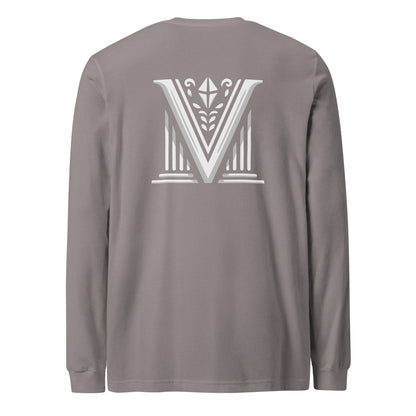 Men's - White Virtus Logo Long Sleeve Shirt