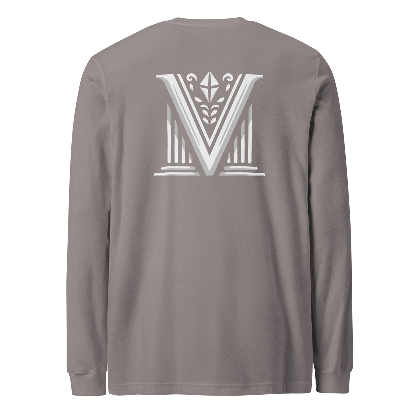 Men's - White Virtus Logo Long Sleeve Shirt