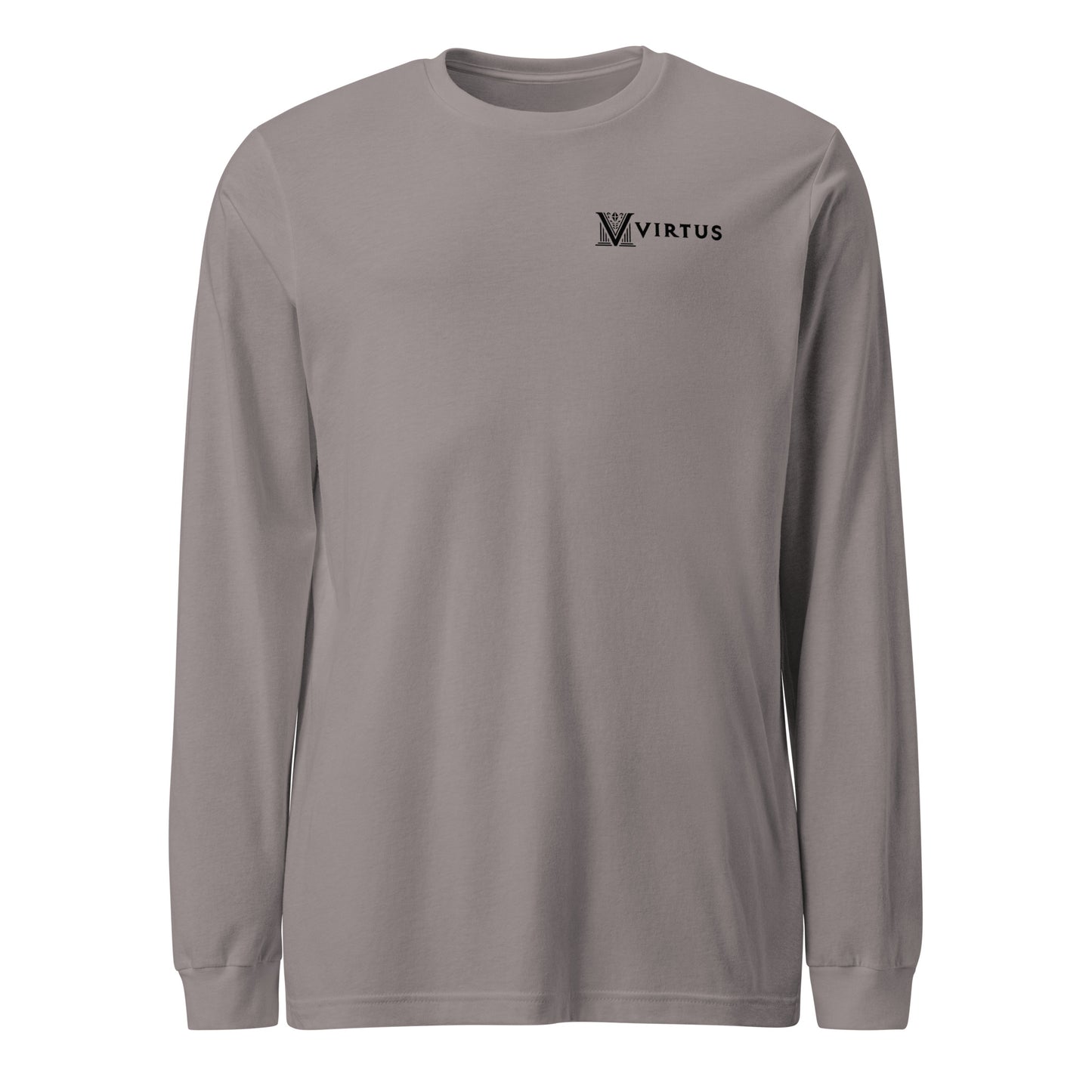 Men's - Black Virtus Logo Long Sleeve Shirt