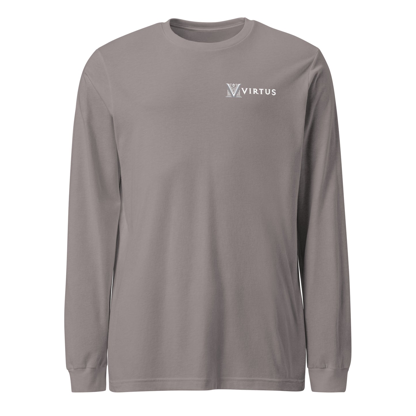 Men's - White Virtus Logo Long Sleeve Shirt