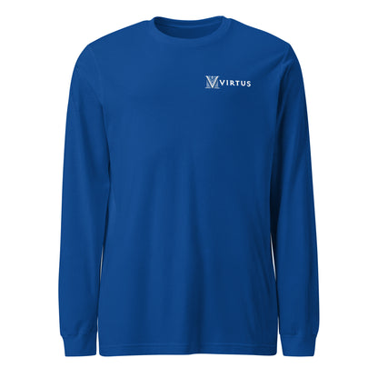 Men's - White Virtus Logo Long Sleeve Shirt