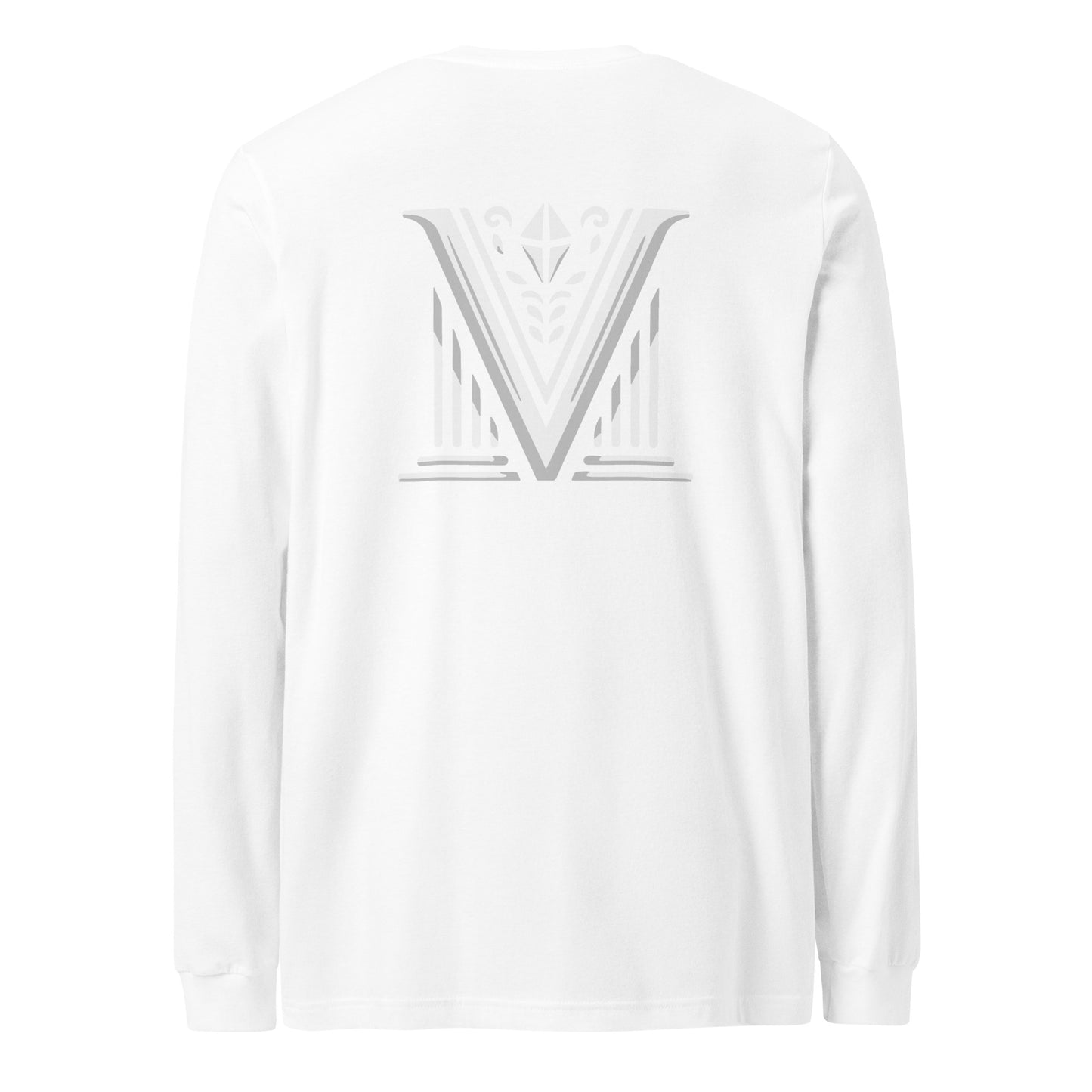 Men's - White Virtus Logo Long Sleeve Shirt