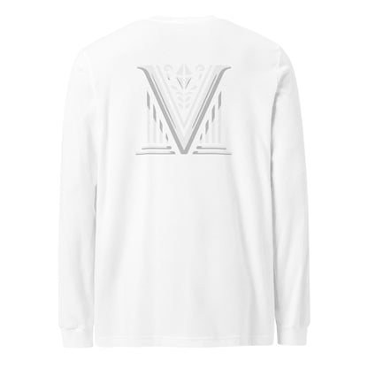 Men's - White Virtus Logo Long Sleeve Shirt