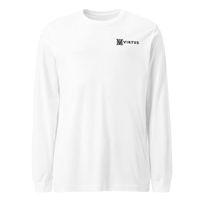 Men's - Black Virtus Logo Embroidered Long Sleeve Shirt