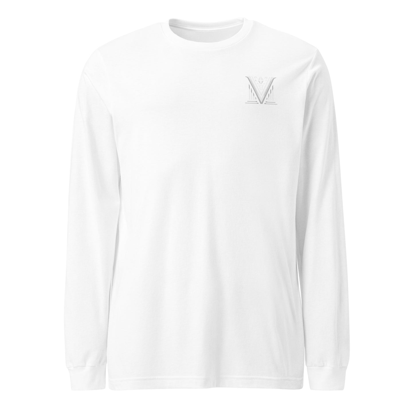 Men's - White Virtus Logo Long Sleeve Shirt