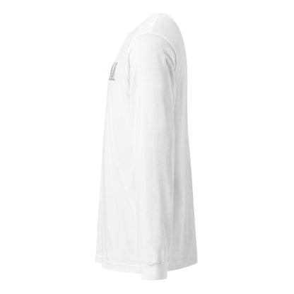 Men's - White Virtus Logo Embroidered Long Sleeve Shirt