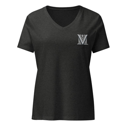 Women's - White Virtus Logo Embroidered T-Shirt