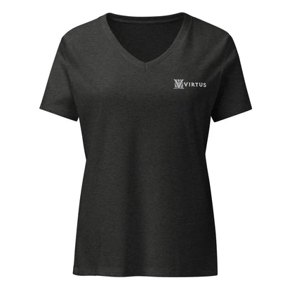 Women's - White Virtus Logo Embroidered T-Shirt