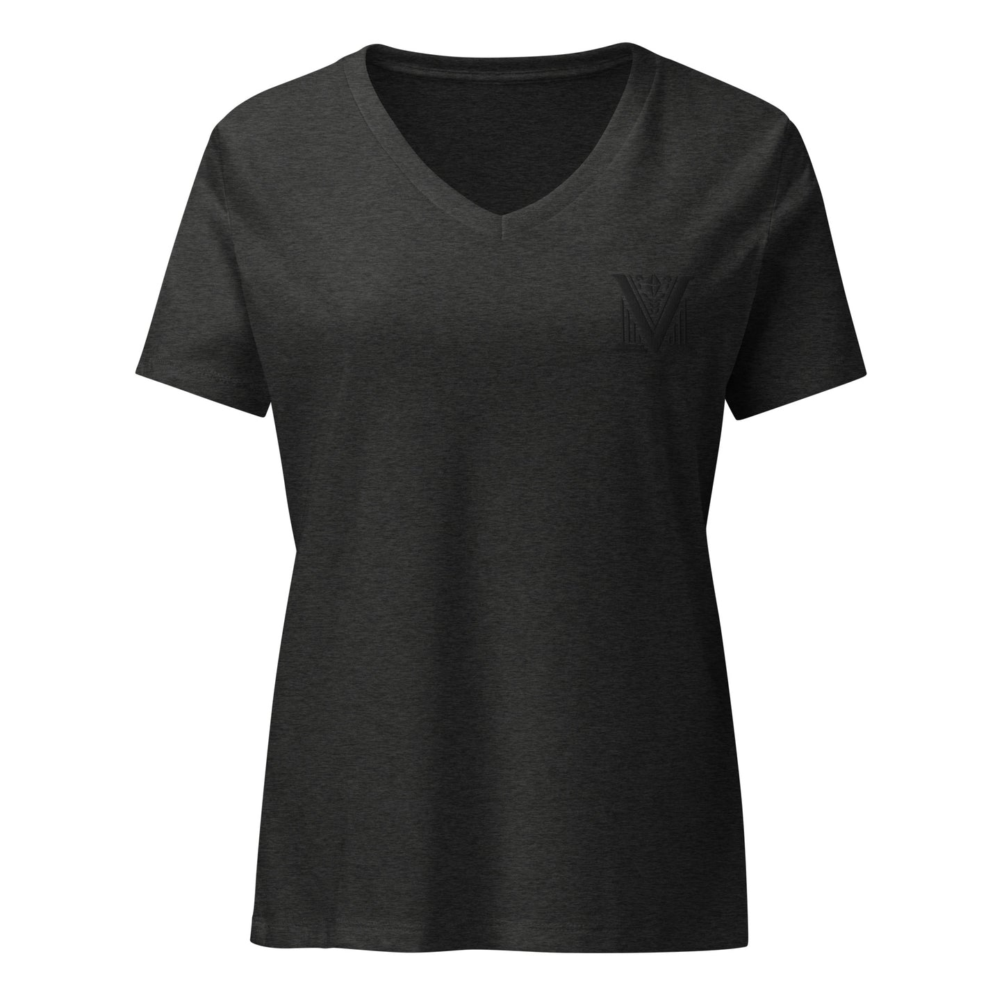 Women's - Black Virtus Logo Embroidered T-Shirt