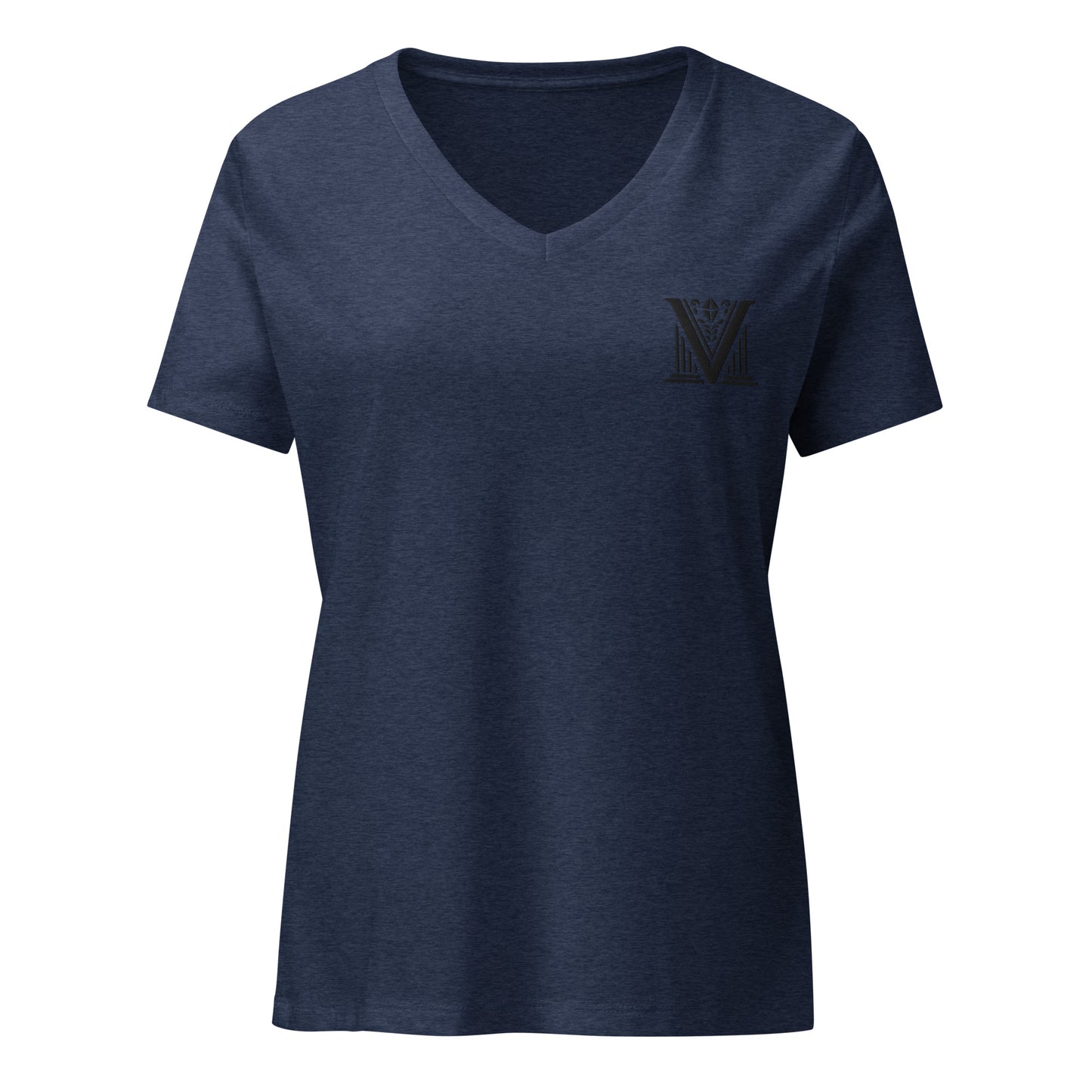 Women's - Black Virtus Logo Embroidered T-Shirt