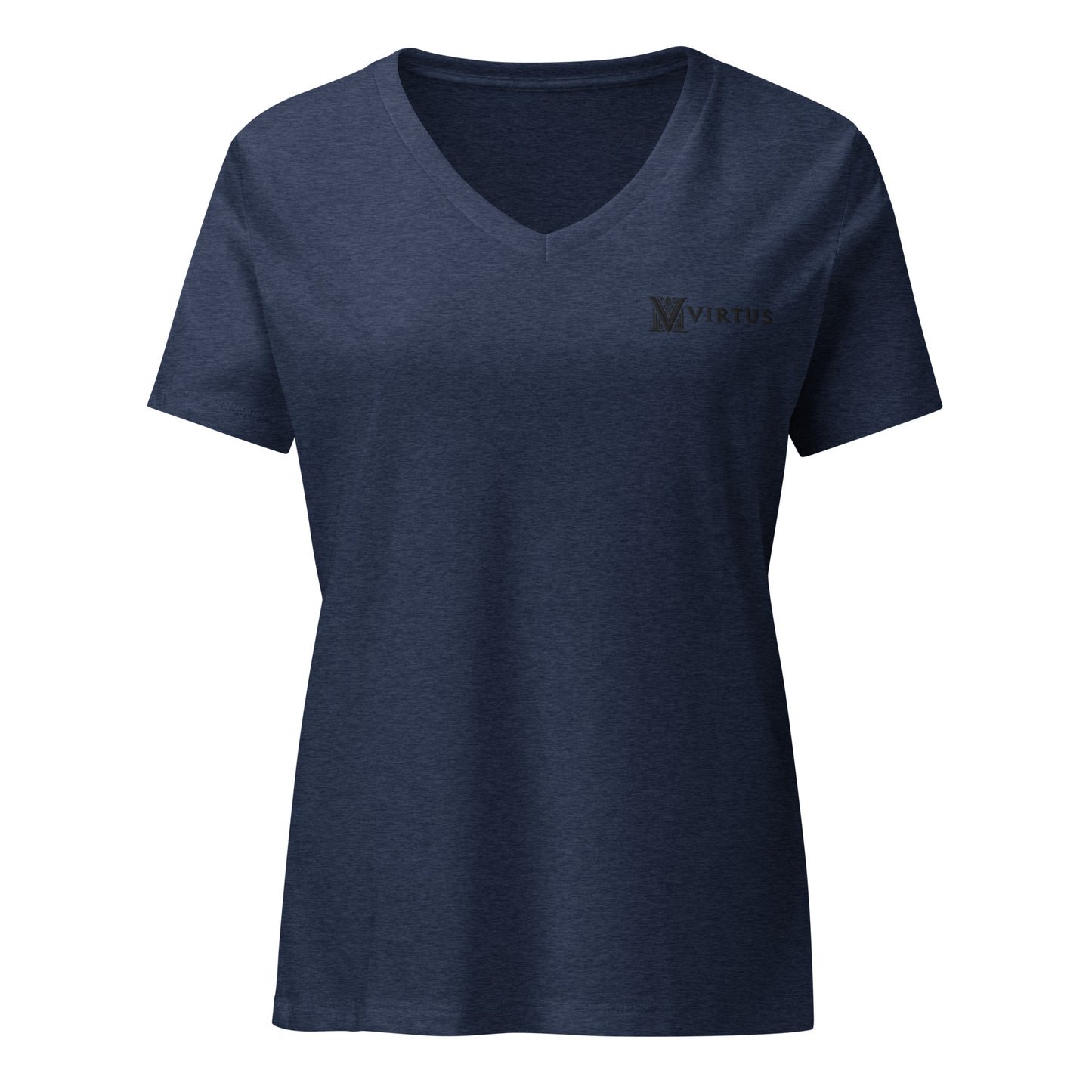 Women's - White Virtus Logo Embroidered T-Shirt