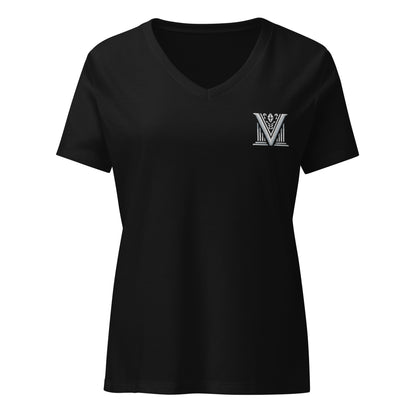 Women's - White Virtus Logo Embroidered T-Shirt